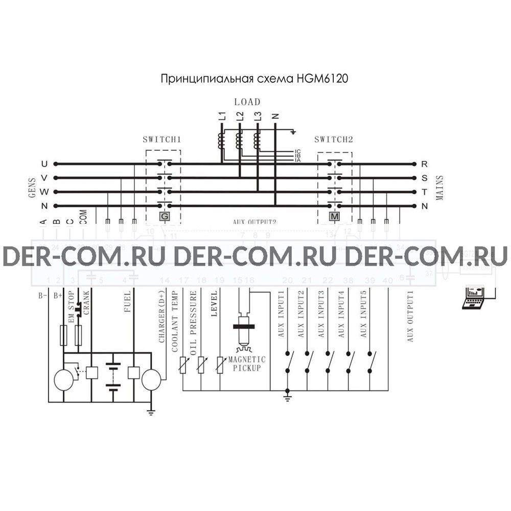 Контроллер RF6120 (аналог HGM6120U/DSE6120). в Ярославле -  ДизельЭнергоРесурс