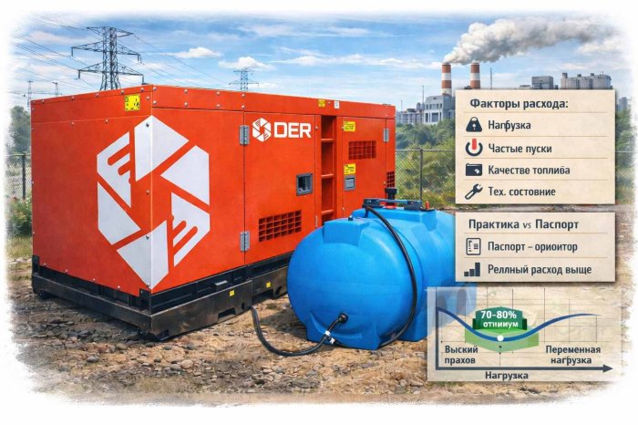 Расход топлива дизельного генератора