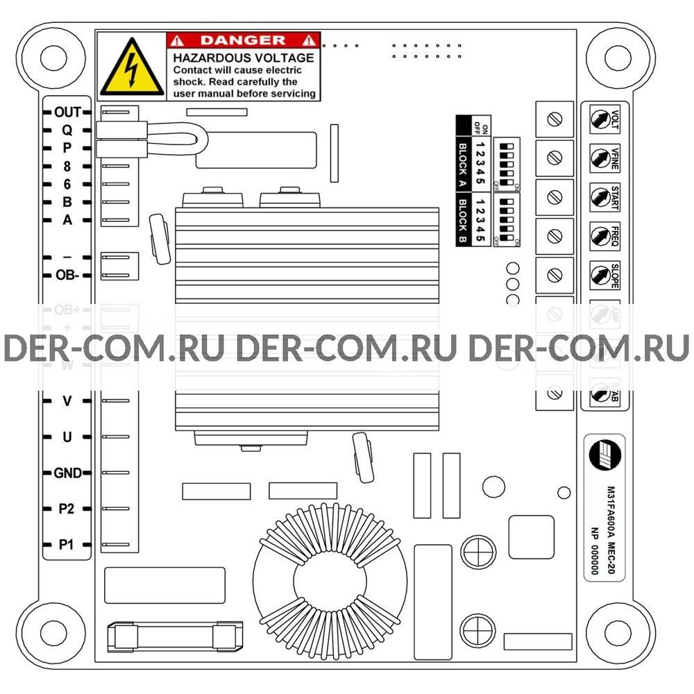 Цифровой регулятор напряжения AVR Marelli M31FA600A (MEC-20) в Ярославле -  ДизельЭнергоРесурс