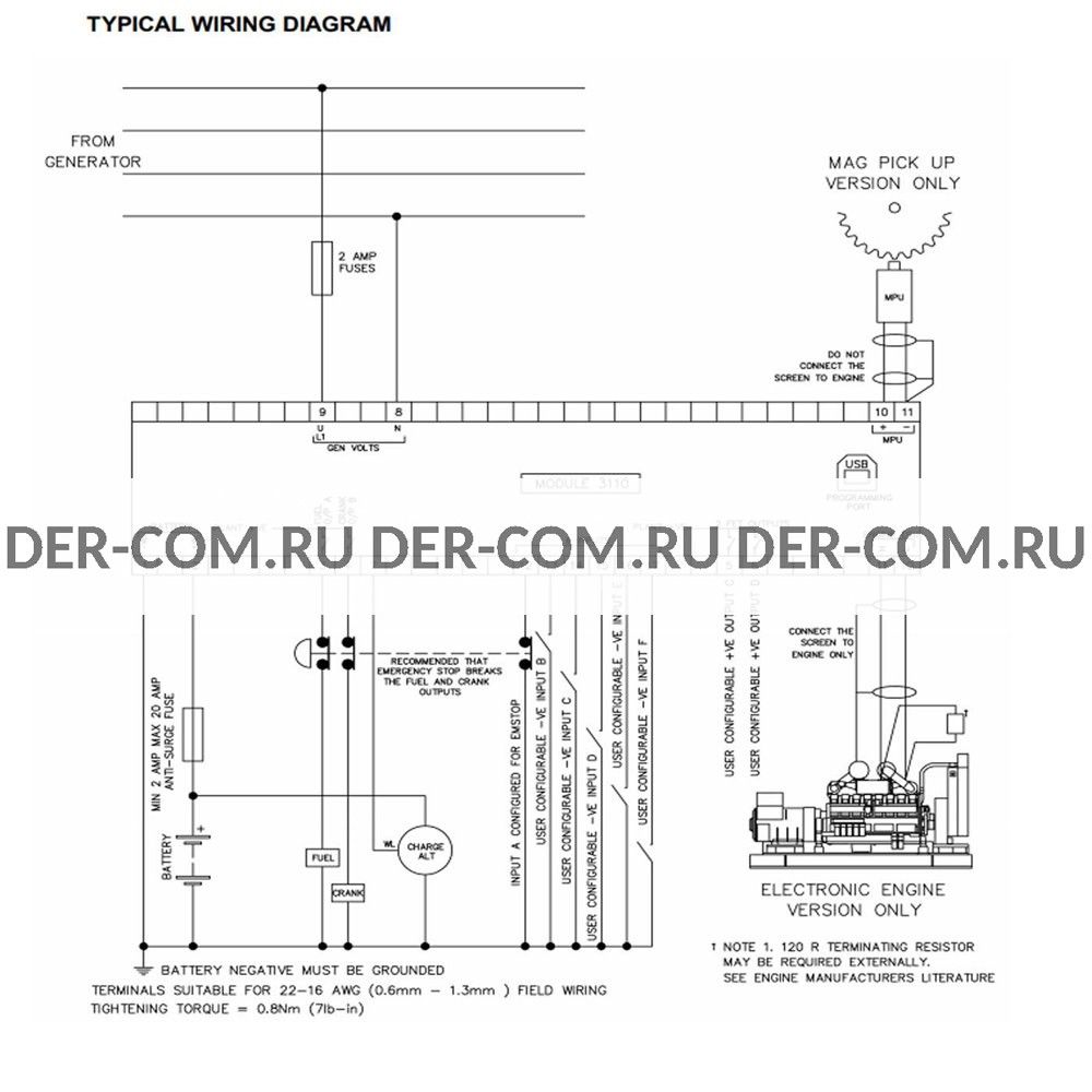 Dse 4520 схема подключения