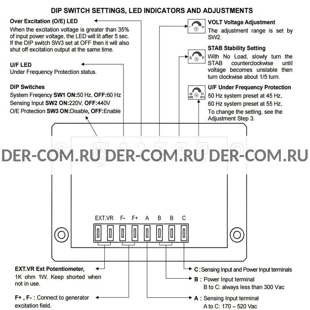 Цифровой регулятор напряжения AVR EEG в Ярославле - ДизельЭнергоРесурс