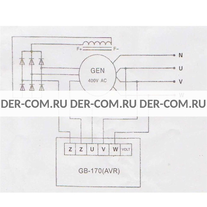 Регулятор напряжения AVR GB170 (AVR DX-5E) для генераторов STC и ST ДизельЭнергоРесурс