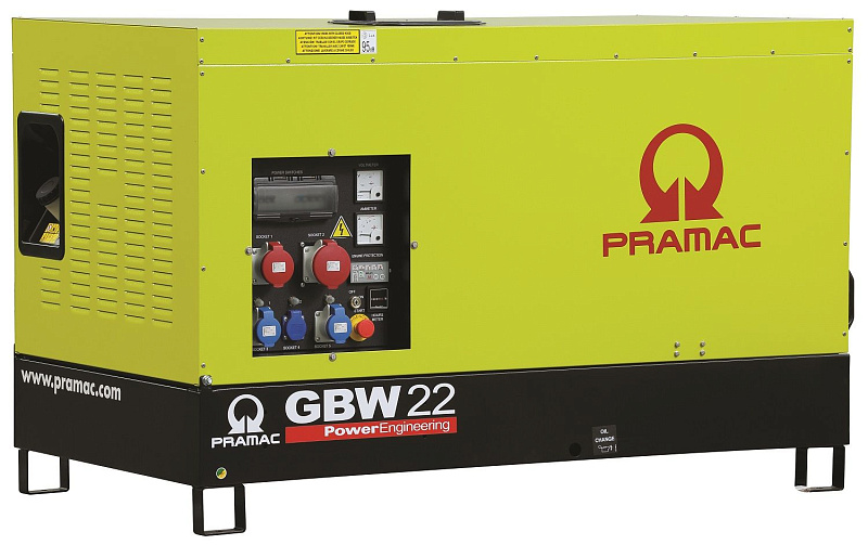 Дизельный генератор Pramac GBW 22 P 1 фаза в кожухе с АВР ДизельЭнергоРесурс Дизельный генератор Pramac GBW 22 P 1 фаза в кожухе с АВР ДизельЭнергоРесурс