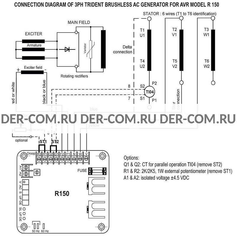 Регулятор напряжения AVR Leroy Somer R150 ДизельЭнергоРесурс