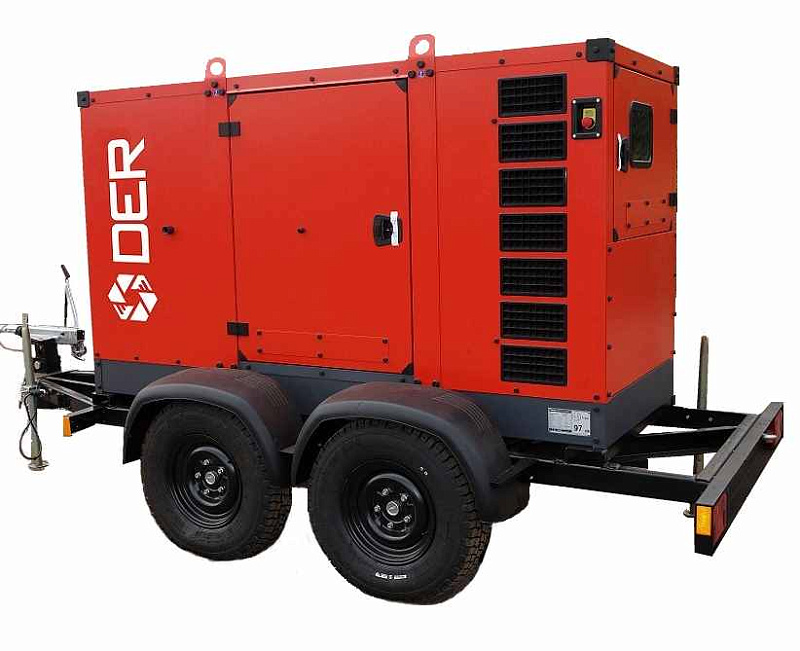 Дизельный генератор DER-56M в кожухе на шасси ДизельЭнергоРесурс Дизельный генератор DER-56M в кожухе на шасси ДизельЭнергоРесурс