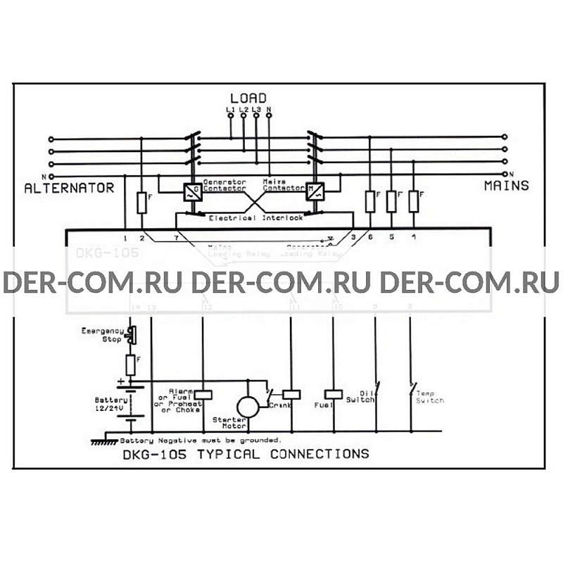 Контроллер Datakom DKG105 ДизельЭнергоРесурс Контроллер Datakom DKG105 ДизельЭнергоРесурс