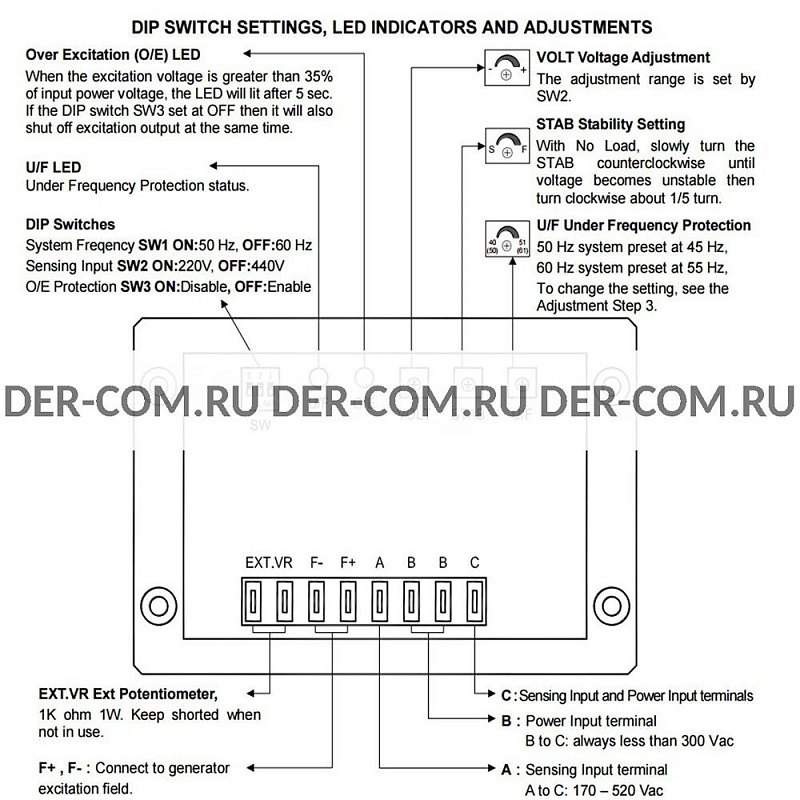 Регулятор напряжения AVR ADVR054 ДизельЭнергоРесурс