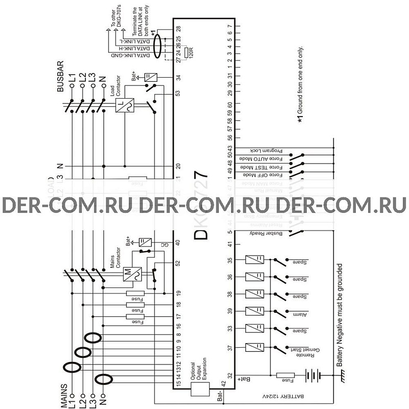 Контроллер Datakom DKG-727 ДизельЭнергоРесурс Контроллер Datakom DKG-727 ДизельЭнергоРесурс