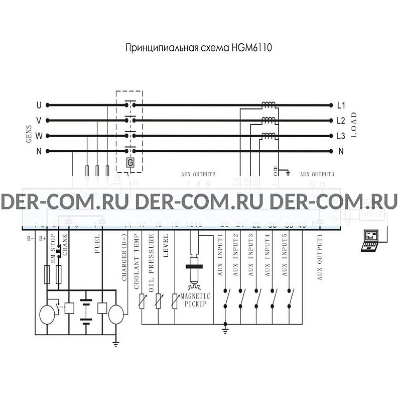 Контроллер Smartgen HGM6110U ДизельЭнергоРесурс