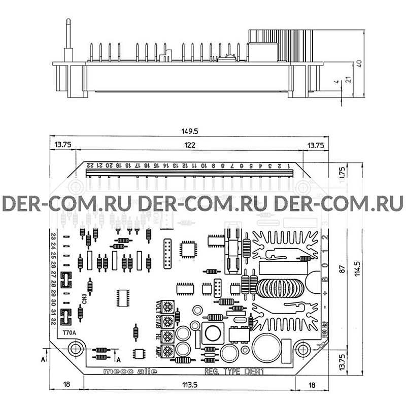 Регулятор напряжения AVR Mecc Alte DER1A ДизельЭнергоРесурс